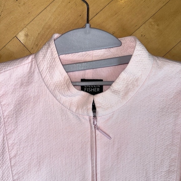 Eileen Fisher Pink high neck zip up jacket, Small JN32 - Picture 4 of 7